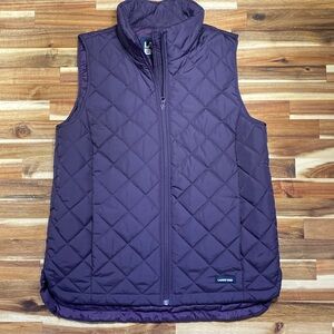 💜Lands' End Women's Deep Purple Quilted Vest
